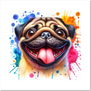 Pug Dog Smiles Posters and Art